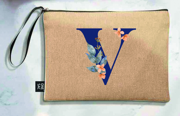 Sac à main Lettre V (Modèles variés) (25 × 18 × 1 cm)